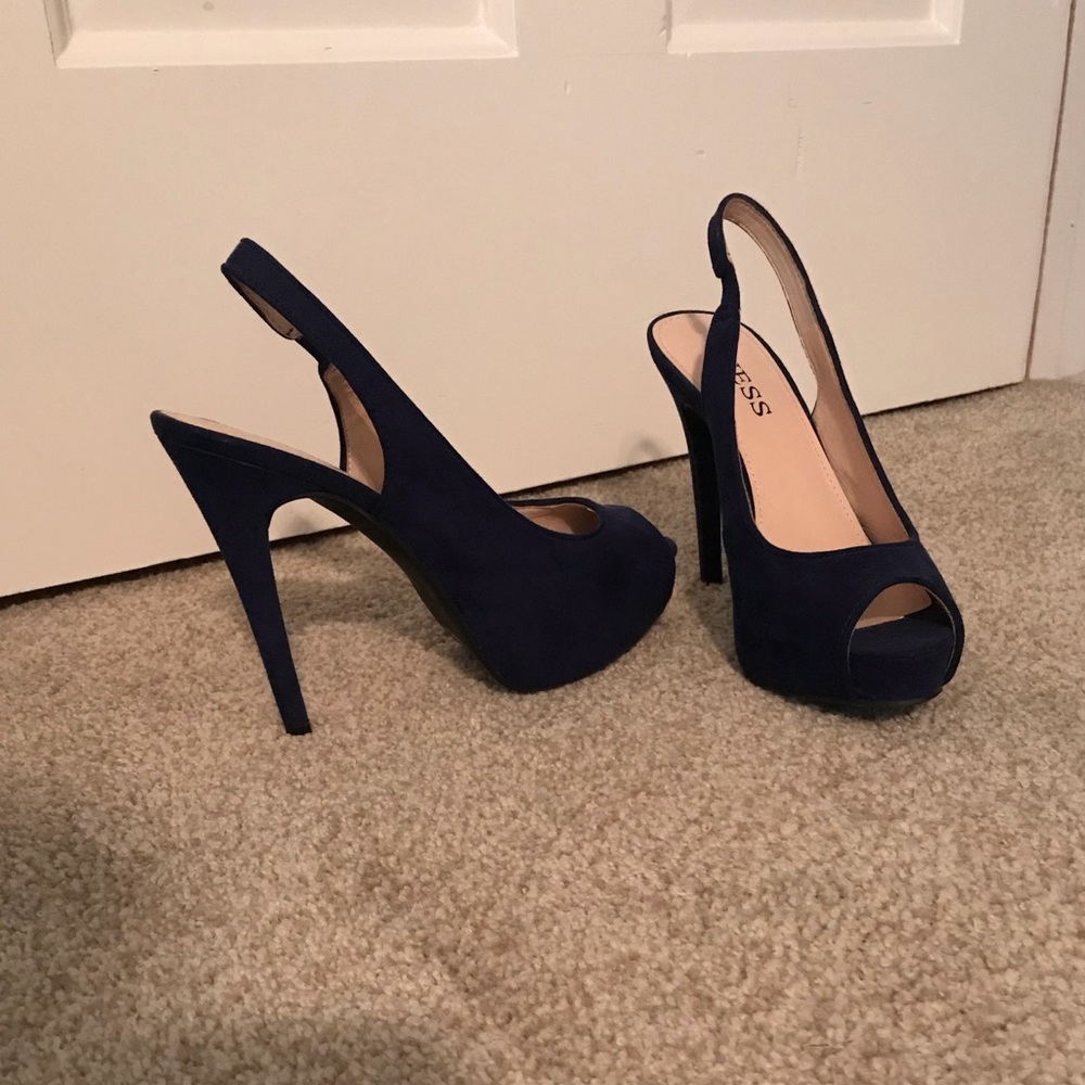 GUESS Navy Blue Heels